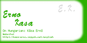 erno kasa business card